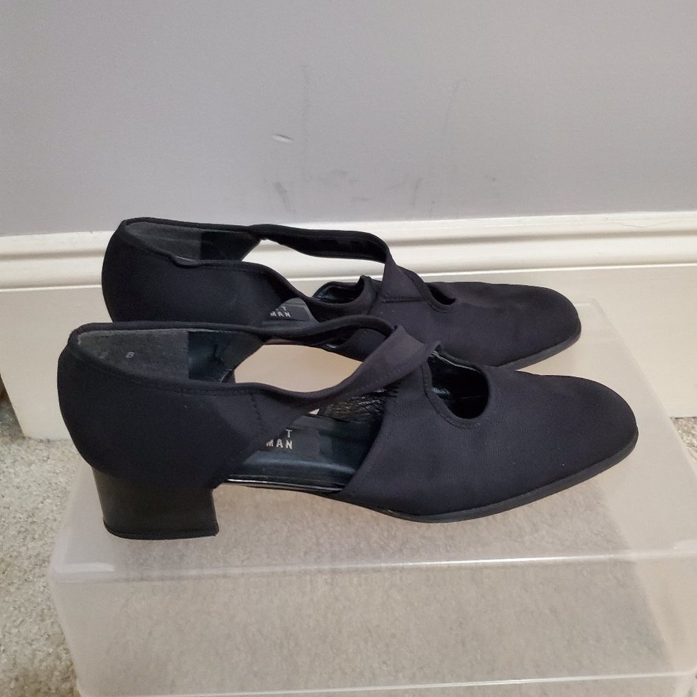 Stuart Weitzman Black Stretch Heels